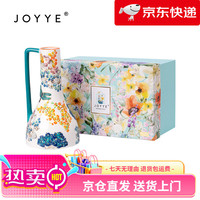 卓艺 JOYYE 花眷跃动手绘陶瓷干花瓶摆件客厅 插花创意北欧风花器鲜花瓶 花眷-繁花大花瓶(蓝蜻蜓)