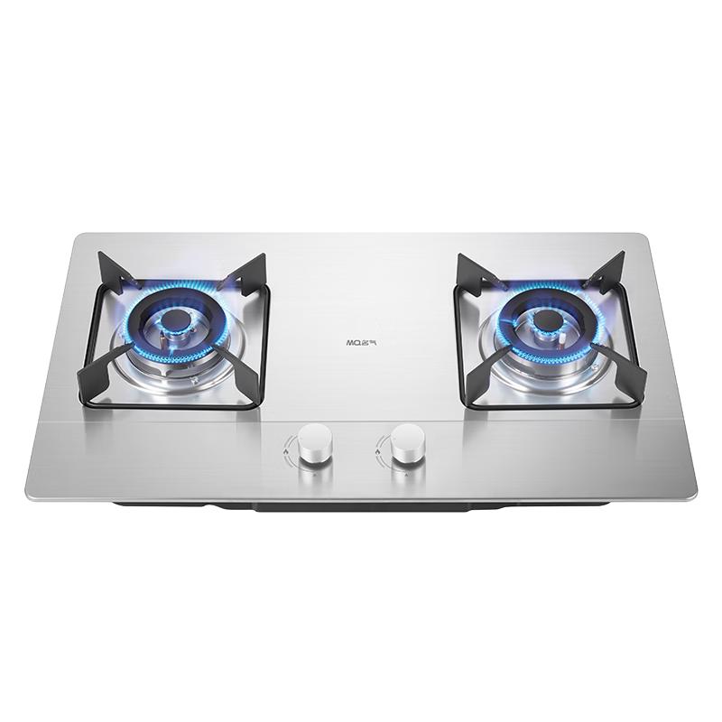 名气（MQ）天然气燃气灶5.2kW大火力不锈钢面板猛火灶家用台嵌两用煤气灶双灶一级能效JZT-A6210G