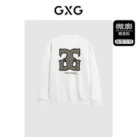 GXG男装 商场同款多色加绒圆领卫衣 2023年冬季新品GEX13129394