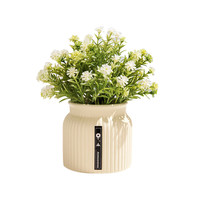 水木然 北欧仿真白色满天星室内盆景摆件客厅餐桌假花仿真花摆设