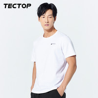 TECTOP/探拓休闲纯色棉质T恤男圆领短袖透气速干衣运动上衣 【男款】紫玫瑰 M