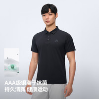 伯希和户外速干T恤男25保罗衫抗菌运动半袖高弹轻量防晒短袖 【女款】漫暮黑 L