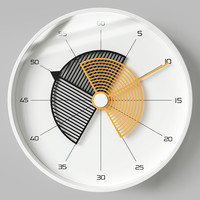EMITDOOG 北欧 N25 挂墙时钟 12英寸 橙色白框