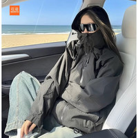 迈途美式冲锋衣外套女25年三合一户外防风防水西藏旅游登山服男 玖粉色 【款-三防科技】 2XL （160-180斤）