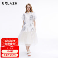 有兰 URLAZH 夏季新款复古洋气宽松短袖气质仙女连衣裙 10099559540776