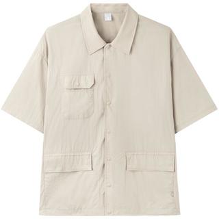 森马短袖衬衫男多口袋工装oversize夏衬衣凉感易打理101324104114