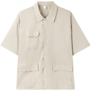 森马短袖衬衫男多口袋工装oversize夏衬衣凉感易打理101324104114