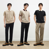 GXG男装多色polo衫凉感满印2024夏  170/
