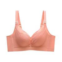 都市丽人女士文胸塑身系列透气舒适可拆卸肩带聚拢中厚蕾丝文胸 女LJ24A5 黑色 34/75B