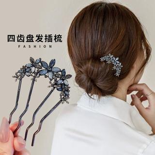 发簪丸子头发梳汉服后脑勺盘发簪子发钗头饰