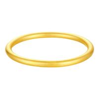 谢瑞麟黄金手镯女素圈传承古法足金镯子半实心 足金60圈口约10.2克【厚壁中空】