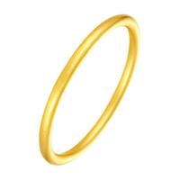 谢瑞麟黄金手镯女素圈传承古法足金镯子半实心 足金54圈口约15.2克【厚壁中空】