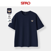 SPAO修身圆领短袖T恤男女2025夏季新款简约时尚风上衣SPDX25SD01XY