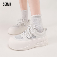 Semir德训鞋女鞋2025夏季薄款运动鞋休闲透气小白鞋 4-米黄【106822140024】 43