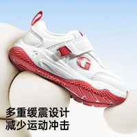 基诺浦（ginoble）学步鞋春秋款机能鞋透气1-5岁男女宝宝鞋子GW1486A 白色/番茄红 27 170mm 适合脚长166-175mm