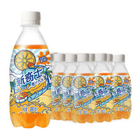 新奇士（Sunkist）果味汽水 380ml/瓶 橙汁西柚红石榴碳酸饮料整箱 柠檬青柠汁汽水*6瓶