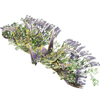 拼酷3d立体金属拼图浪漫千鹤拼装模型手工diy创意新年 紫黛薰衣草+工具+灯串+支架