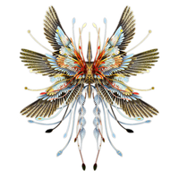 拼酷3d立体金属拼图浪漫千鹤拼装模型手工diy创意新年 巨蟹座+工具+防尘罩+灯串+支架