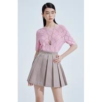 黑标系列夏装 a字显瘦jk短裙学院风百褶半身裙