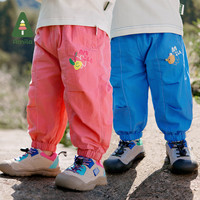阿米拉 AMILA 啊咪啦童装2024春装男女童宝宝中性宽松裤子百搭休闲裤长裤 活力蓝 90