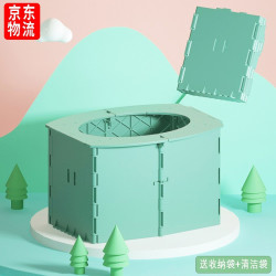 来时益 儿童坐便器 宝宝可折叠便携马桶婴儿尿盆便盆旅行入厕训练神器 儿童折叠坐便器 绿色