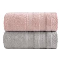 三利毛巾7A抗菌新疆棉男士100%纯棉毛巾不易掉毛洗脸洗澡 蓝色+粉色+灰色 3条