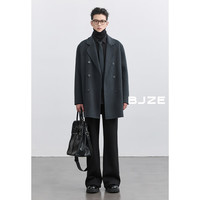 伯爵卓尔全羊毛双面呢一手长小个子毛呢大衣男2024秋冬 P441926 暴雨灰 （全羊毛） XL (180)
