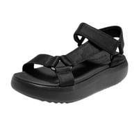 SKECHERS 斯凯奇 女子时尚休闲轻便厚底凉鞋113746 全黑色/BBK 35