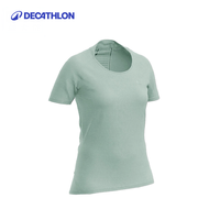 迪卡侬运动短袖女装t恤夏季上衣透气圆领大码ODT1 L