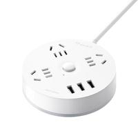 插排插座圆形插线板插排接线板多功能排插转换器1.8/3米带USB