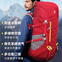 艾王 AIONE艾王户外登山包专业轻量化旅行包徒步旅行爬山防泼水双肩包50升 碧幽绿 背负系统+防雨罩