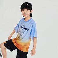 休闲街舞T恤男童短袖T恤男童夏装宽松透气短T薄款安踏童装