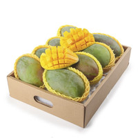 京格四川攀枝花凯特芒现摘现发多汁味浓酸甜可口水果新鲜拍2合发一箱 凯特芒2 净重4.25斤(2-4个 )单果600g+