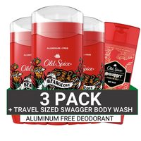 Old Spice 熊手套男士止汗膏 持久腋下祛异味85g 3支装 附酷拽沐浴露