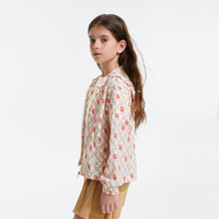 波司登（BOSIDENG）夏季经典老花女童短款透气连帽冰丝防晒衣外套 心型链状粉咖老花满印9S49 140 /68