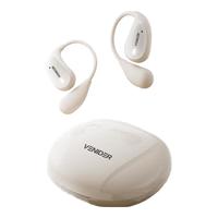 唯立德【云感佩戴】蓝牙耳机挂耳式骨传导概念耳机开放式真无线不入耳游戏运动跑步降噪耳夹 曜石黑【久戴不痛丨双麦降噪】 脉冲定向传音