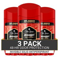 Old Spice 男士止汗除臭剂 隐形固体 Swagger 香味 96克（3 件装）