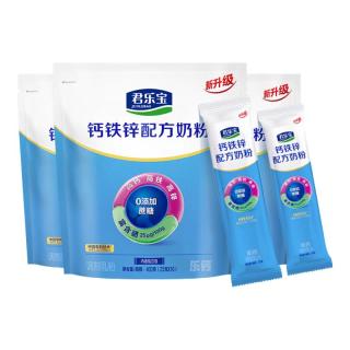 君乐宝成人奶粉钙铁锌益生菌高钙400g袋装 钙铁锌400克*3袋