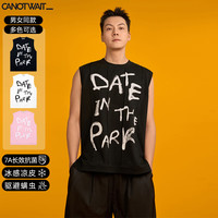 CANOTWAIT_【陈伟霆同款】  DATE IN THE PARK手绘背心男女夏季潮    (170-200斤)
