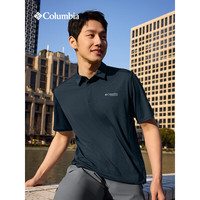 Columbia哥伦比亚夏季钛金系列轻奢凉感降温干爽速干短袖polo衫AE8078 010 L