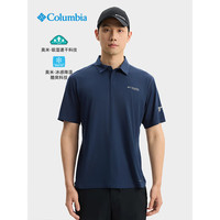 Columbia哥伦比亚夏季钛金系列轻奢凉感降温干爽速干短袖polo衫AE8078 464 L