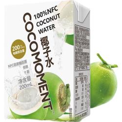 佳农 COCOMOMENT电解质椰子水饮料200ml×12盒整箱 便携轻享装畅快补水 200ml*12盒