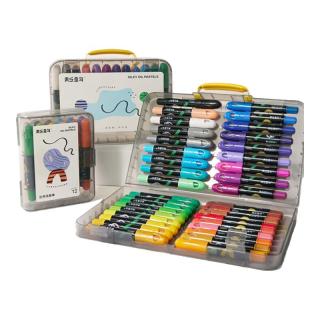 美乐童年 水溶性丝滑油画棒  12色   安全无毒 可水洗