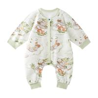 babycare婴幼儿连体衣山茶花加厚春秋冬装爬服新生儿婴儿