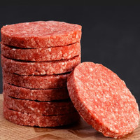 小雀虎原切谷饲安格斯汉堡排 牛肉饼 M7 0添加可做饺子馅冷冻牛排生鲜 精品 安格斯牛肉饼 每片100g*10片*