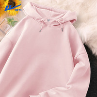 回力连帽卫衣女2025春秋季纯色时尚轻便潮流休闲亲肤显瘦百搭上衣 车厘子红-纯色 XL