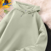 回力连帽卫衣女2025春秋季纯色时尚轻便潮流休闲亲肤显瘦百搭上衣 灰绿-纯色 M