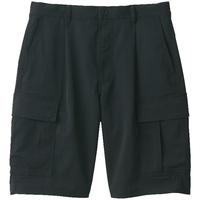 無印良品 MUJI 男式 不易沾水弹力 工装短裤 裤子 休闲裤 AED81C3S 黑色