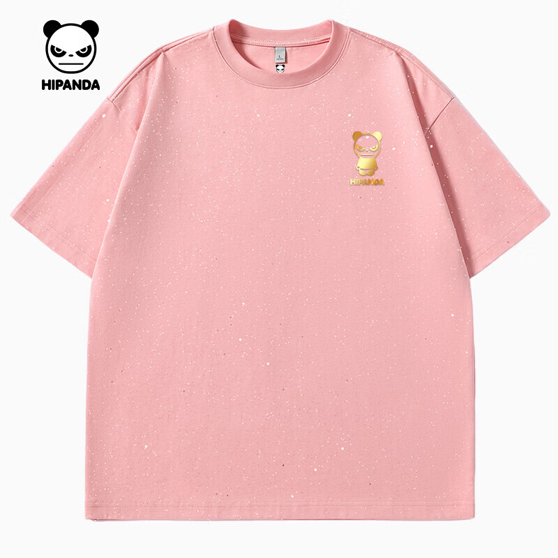 【纯棉】-粉#P熊猫Logo-软金属金