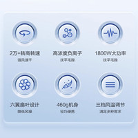松下吹风机负离子护发家用大风力电吹风恒温